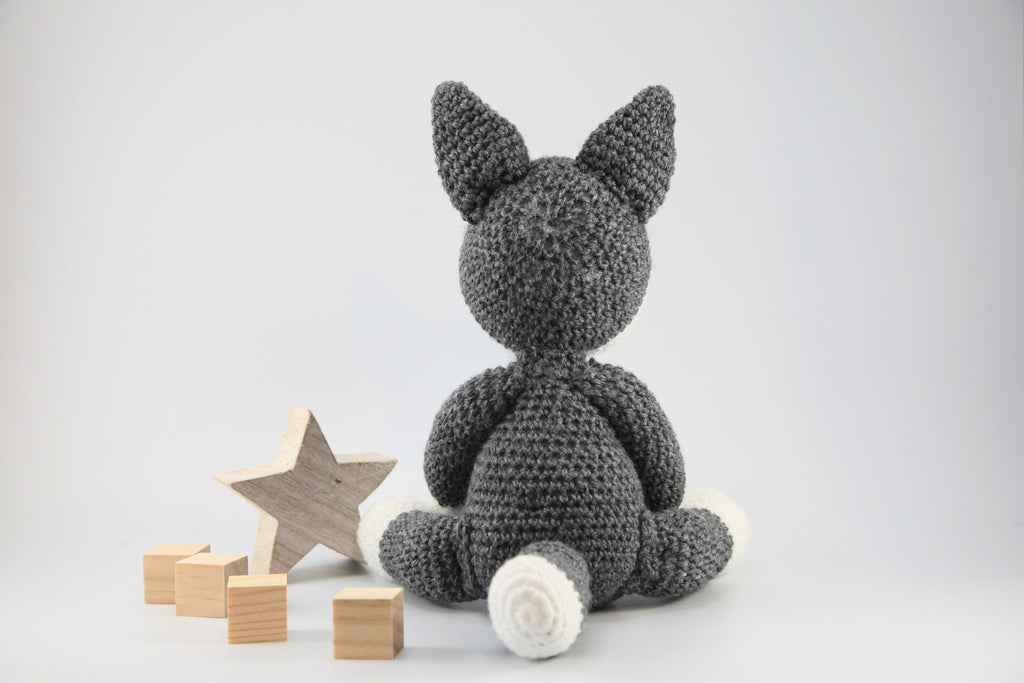 Husky dog toy, crochet cuddly toy, soft plush toy, husky gift, wolf