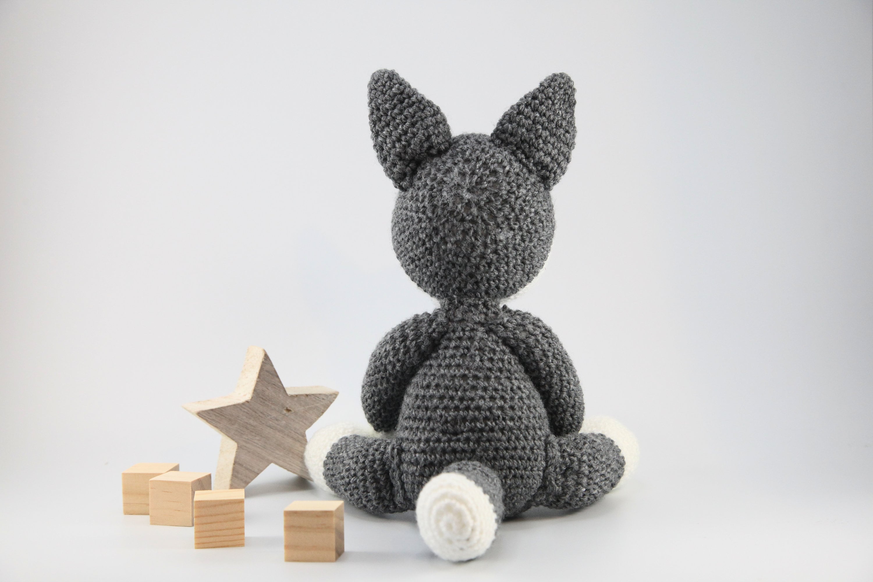 Husky dog toy, crochet cuddly toy, soft plush toy, husky gift, wolf