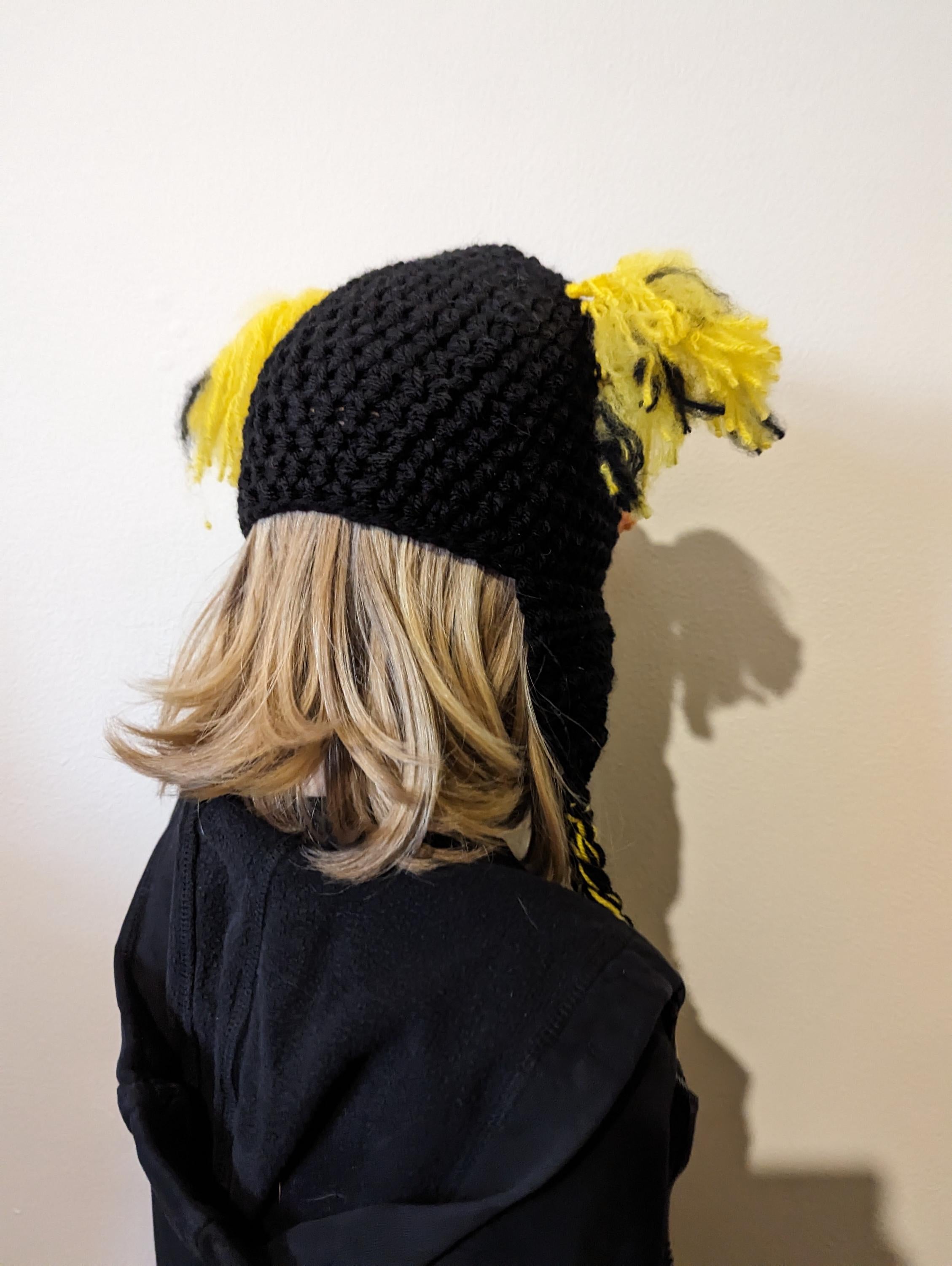 Crochet rockhopper penguin hat, toddler, child, adult sizes