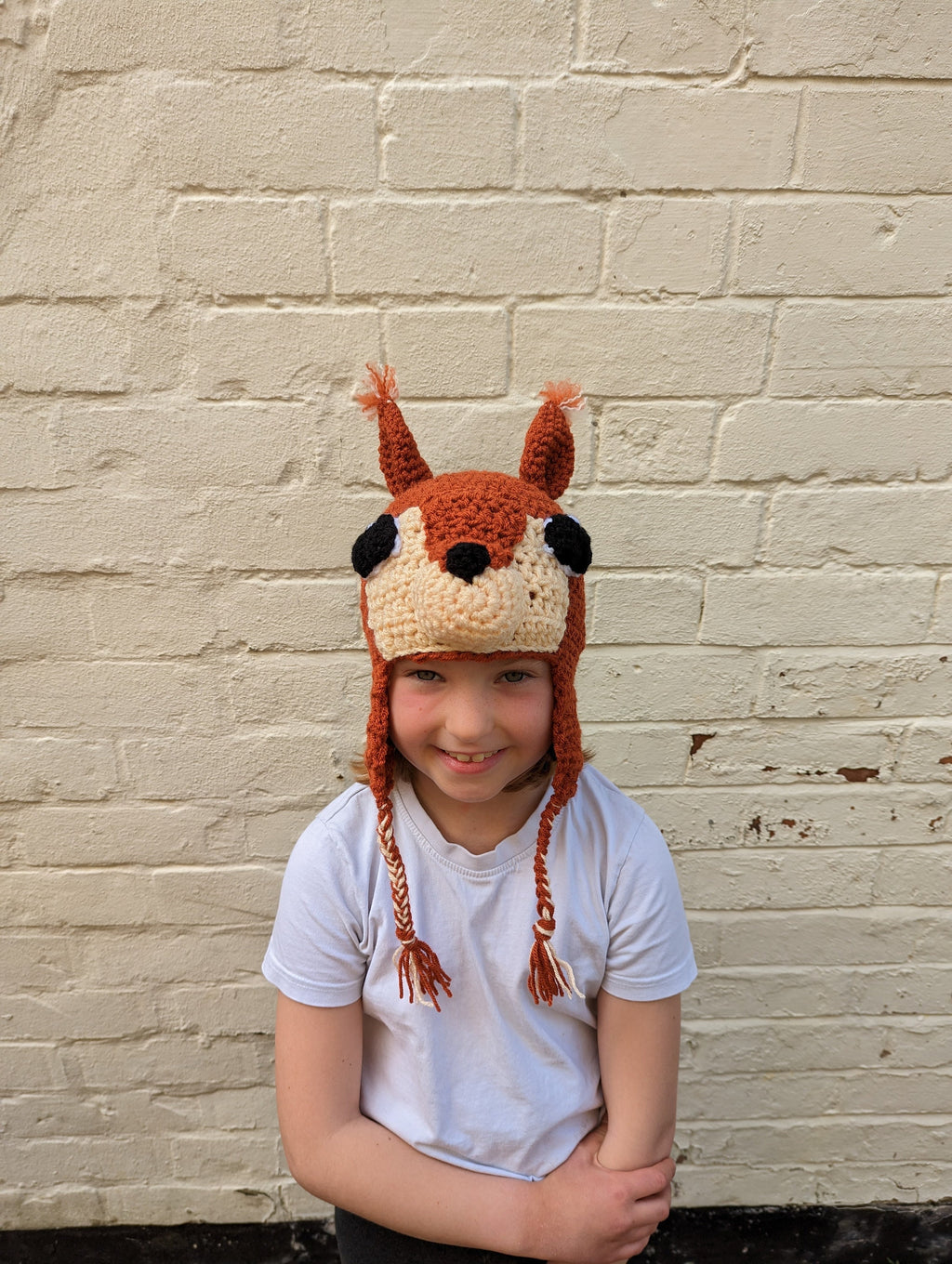 Crochet squirrel hat, winter novelty hat, newborn, child, toddler, adult sizes