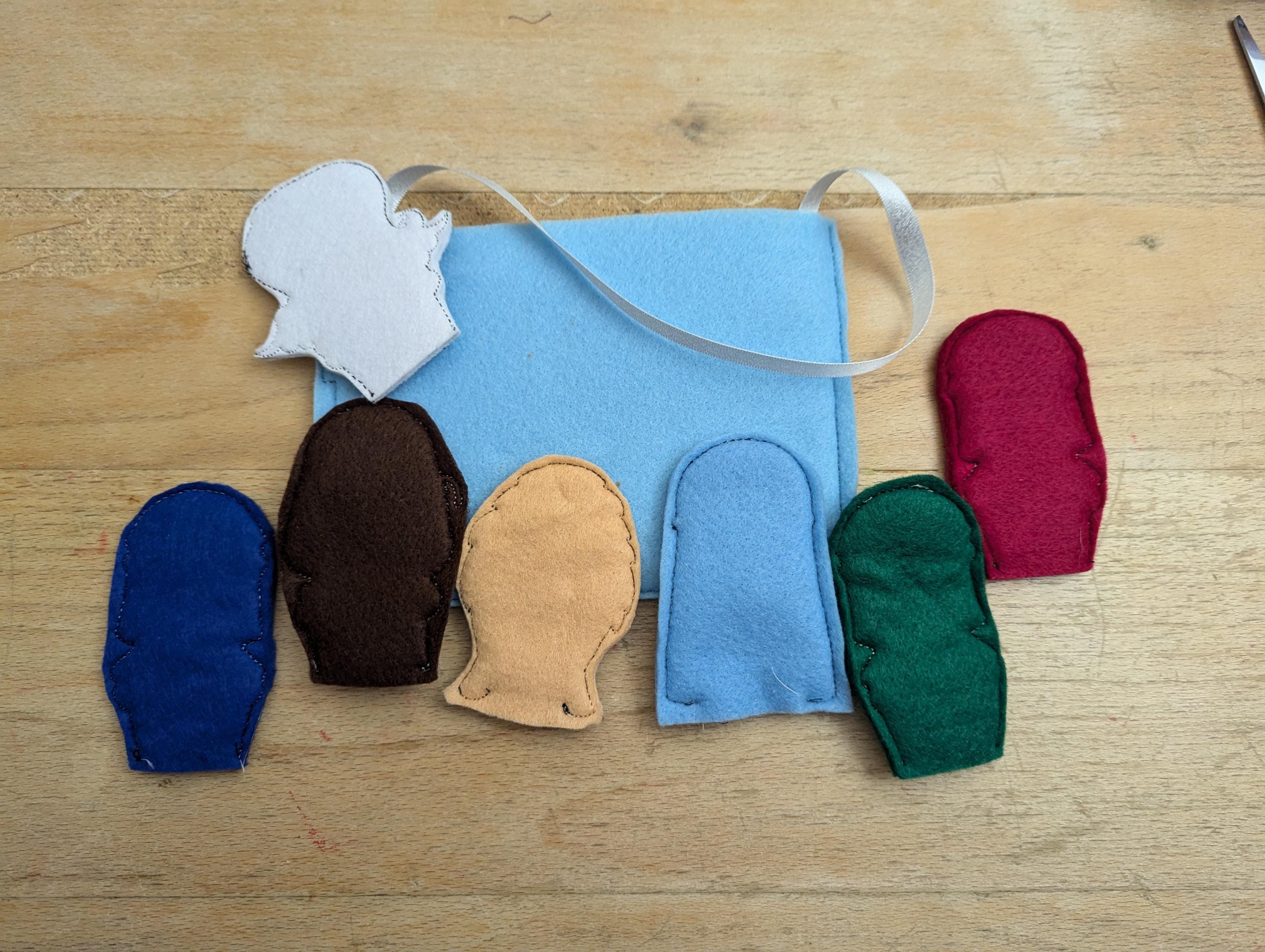 Felt Nativity Finger Puppet Set: Christmas Story Role Play