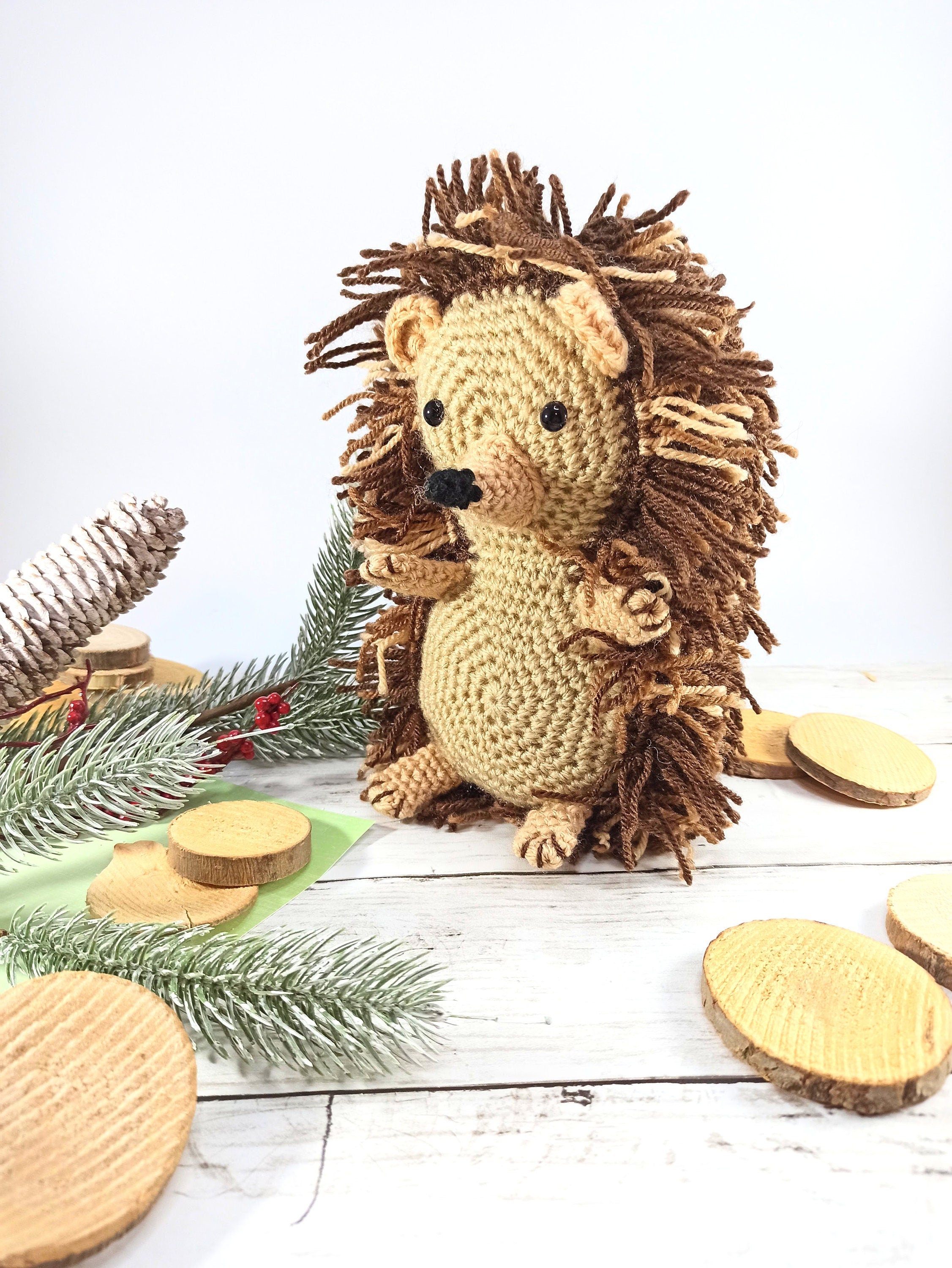 Crochet Hedgehog Plush: Handmade Woodland Animal Toy