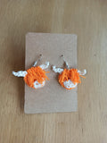 Boucles d'oreilles vaches écossaises des Highlands, cadeau crochet pour femmes et jeunes filles, bijoux écossais à suspendre