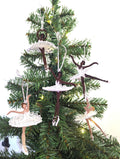 Lacey Ballerina Christmas Ornament, Machine Embroidery Dancer Decoration