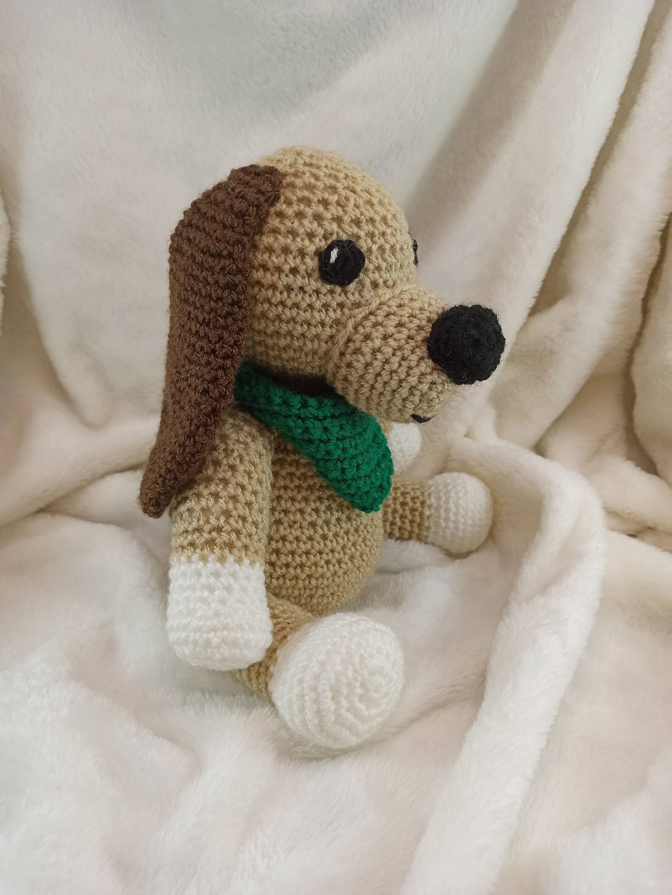 Crochet Dog Plush Toy: Handmade Stuffed Puppy Gift
