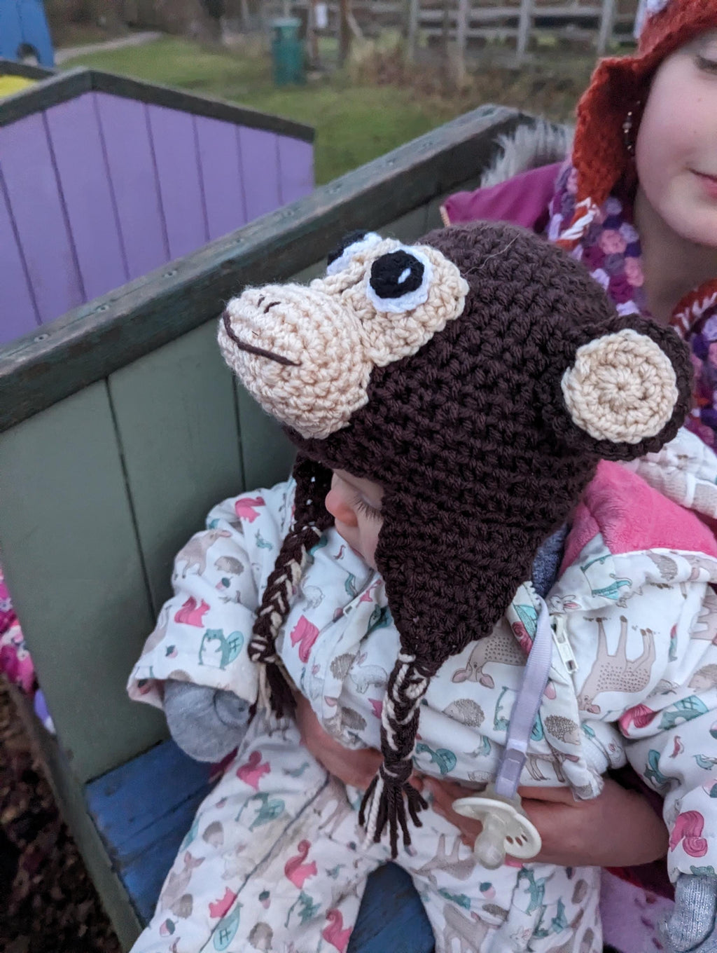 Crochet Monkey Hat: Novelty Winter Hat, Toddler to Adult