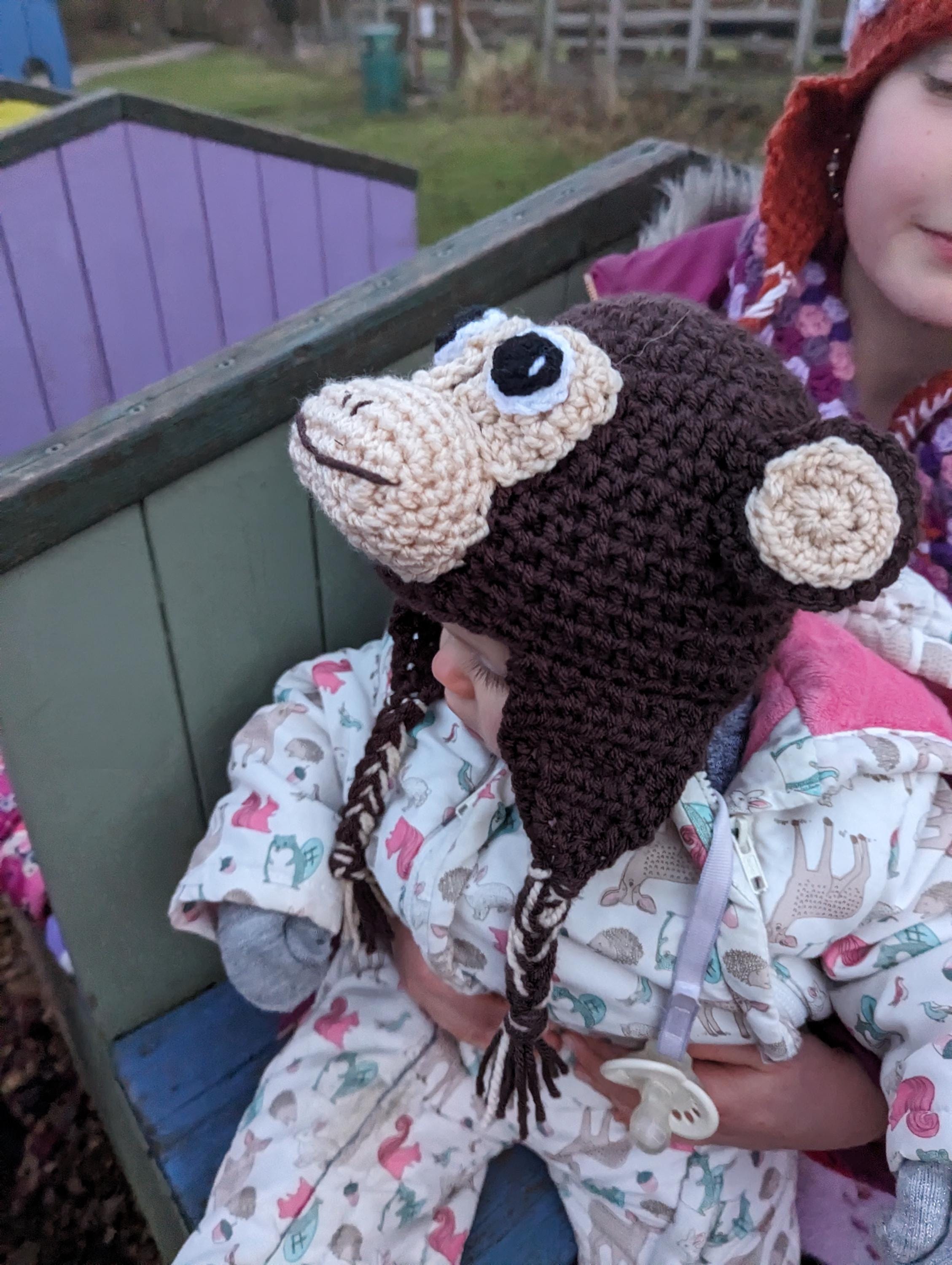 Crochet Monkey Hat: Novelty Winter Hat, Toddler to Adult