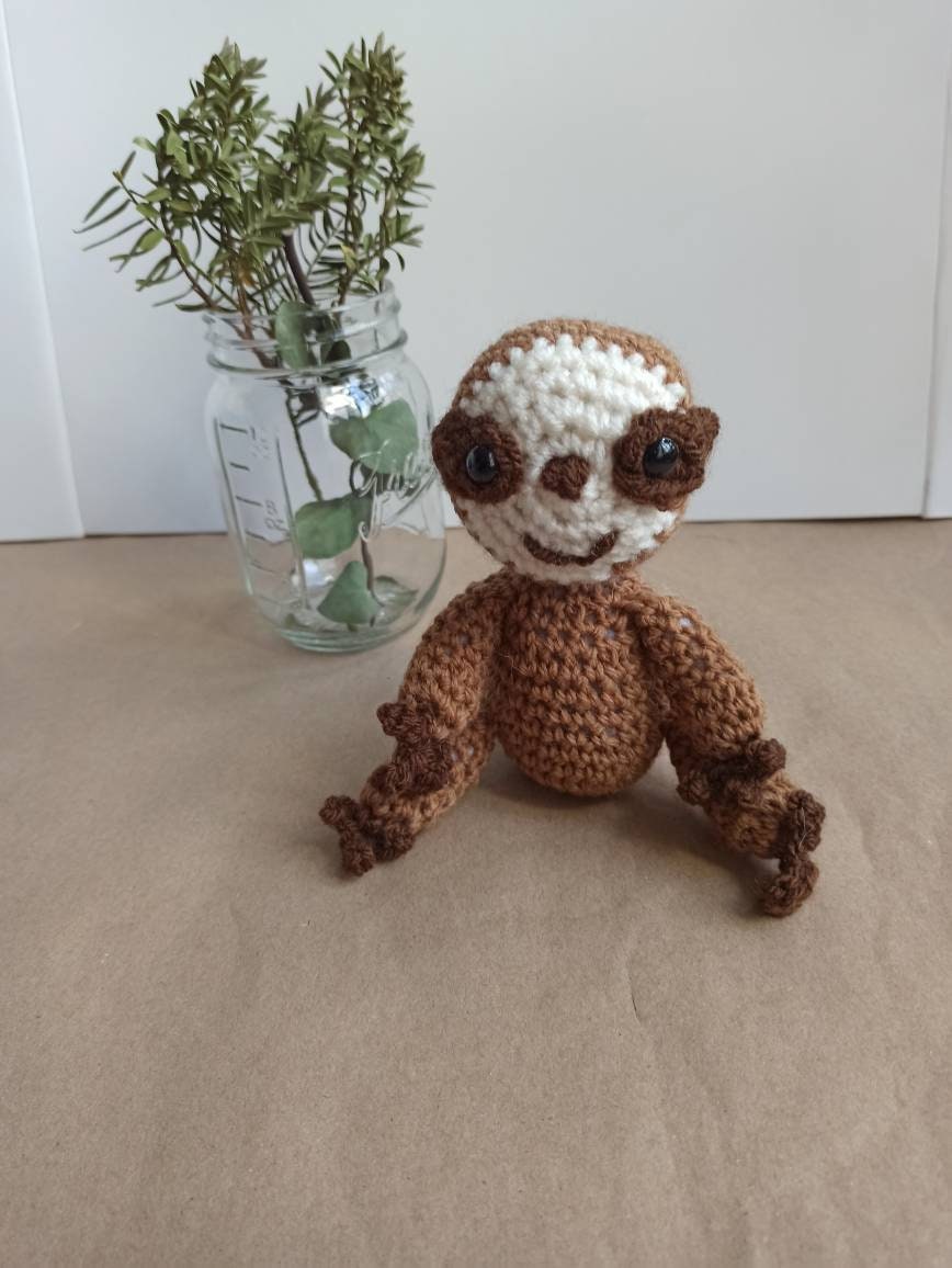Sloth - Crochet cuddly toy, soft plush toy, stuffies, plushies