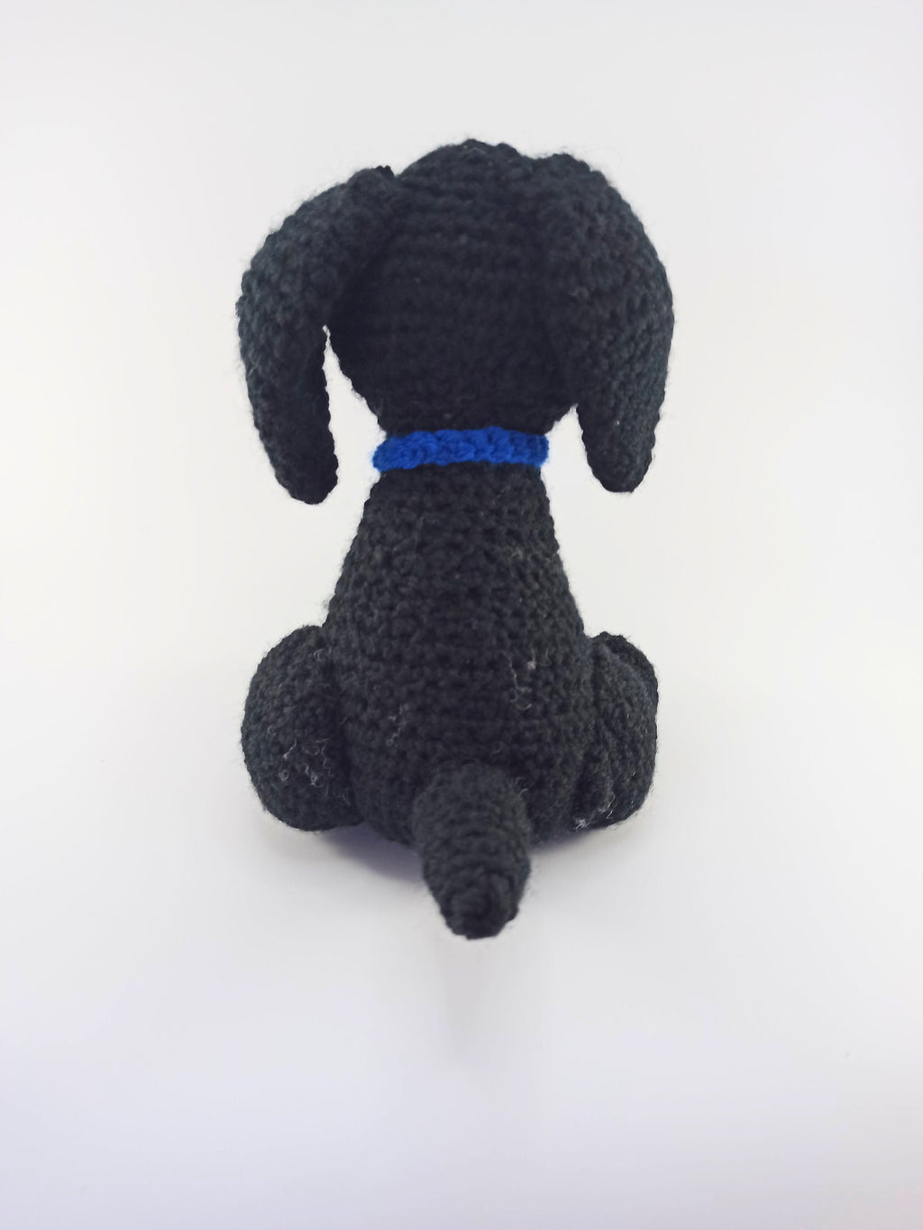 Crochet Labrador dog soft toy, plush stuffed animal, Black lab, personalised gift