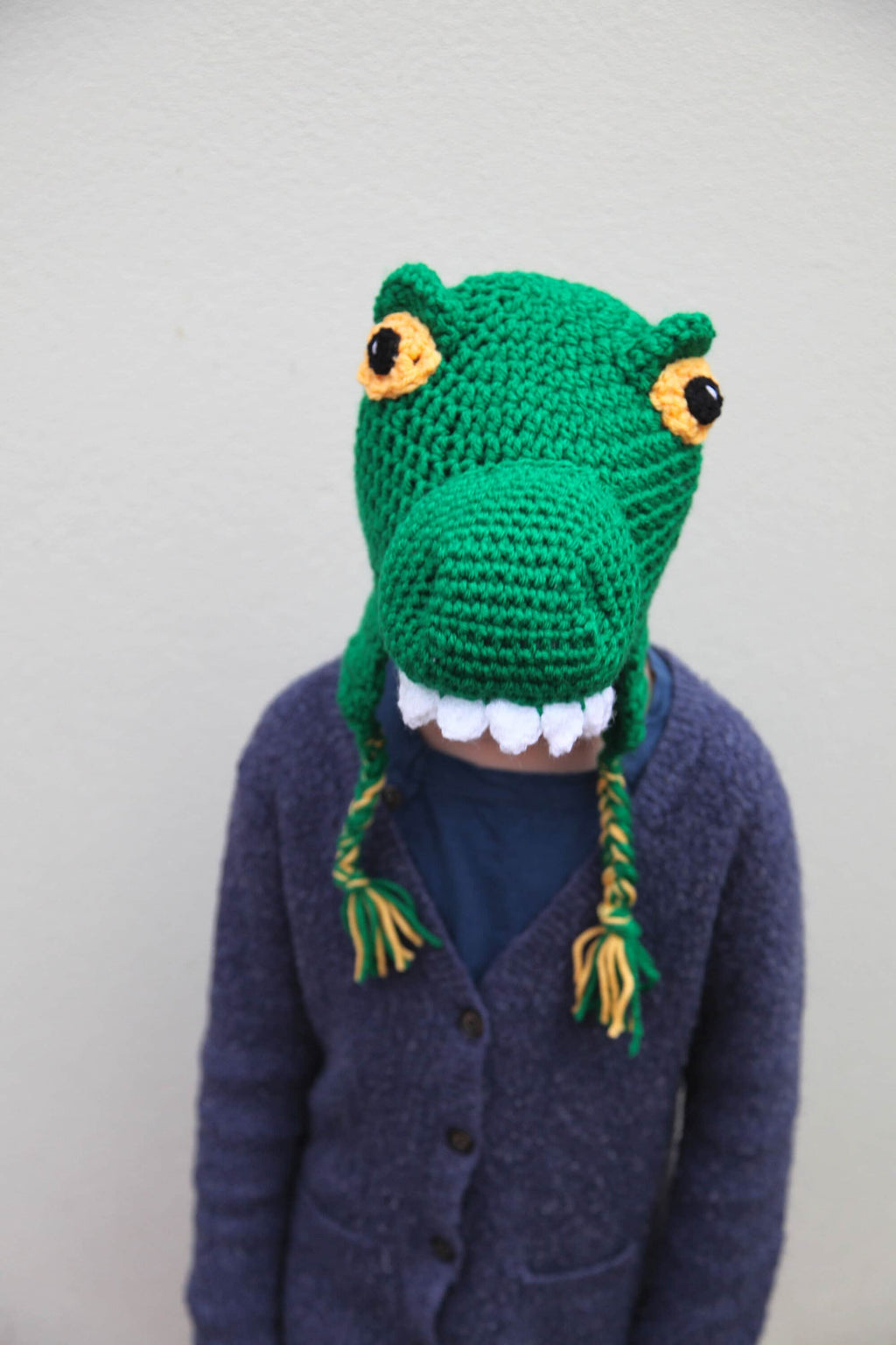 Crochet dinosaur T-Rex hat, winter novelty hat, newborn, child, toddler, adult sizes