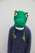 Crochet dinosaur T-Rex hat, winter novelty hat, newborn, child, toddler, adult sizes