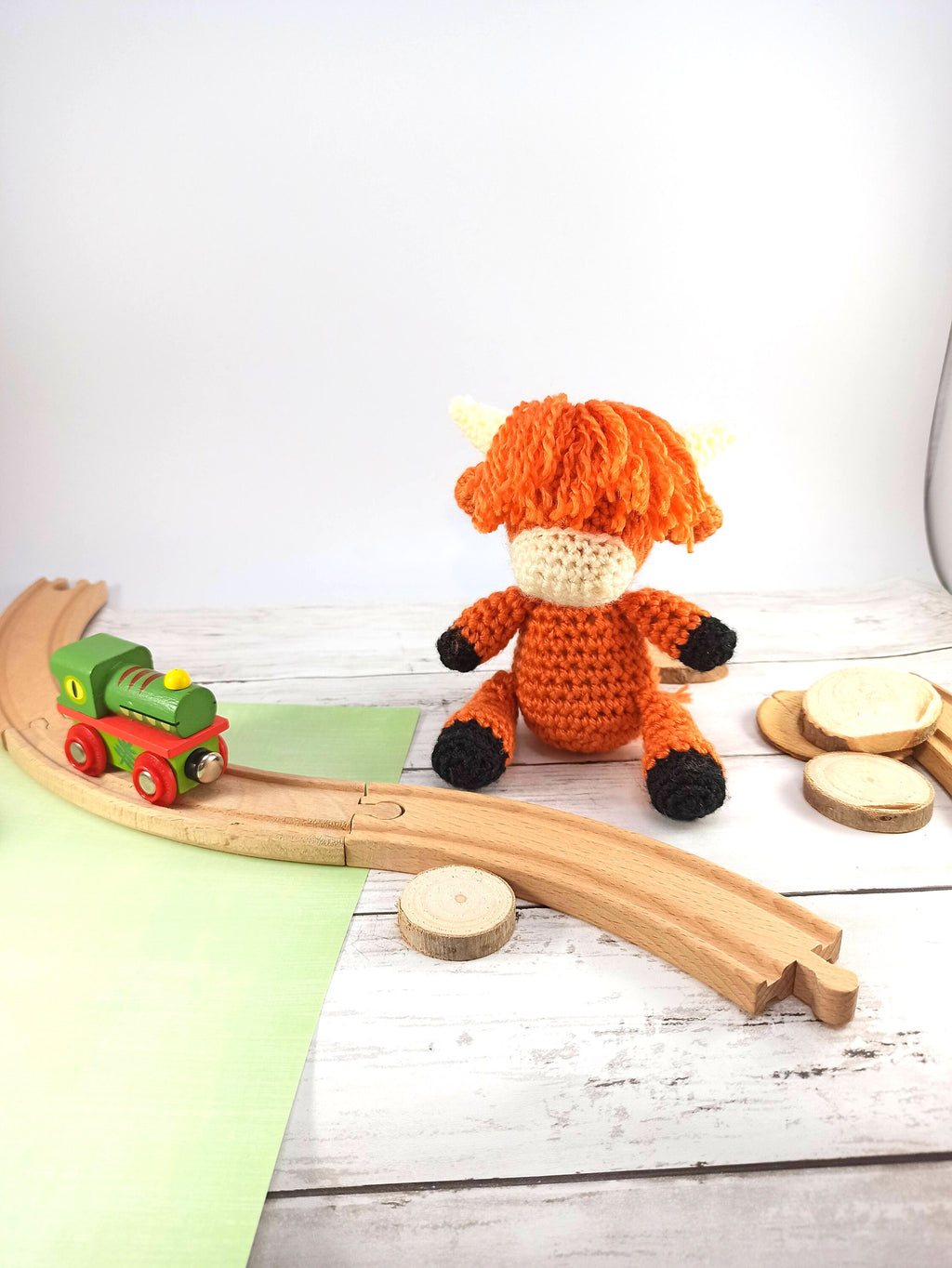 Crochet Highland Cow Plush Toy: Handmade Acrylic Softie