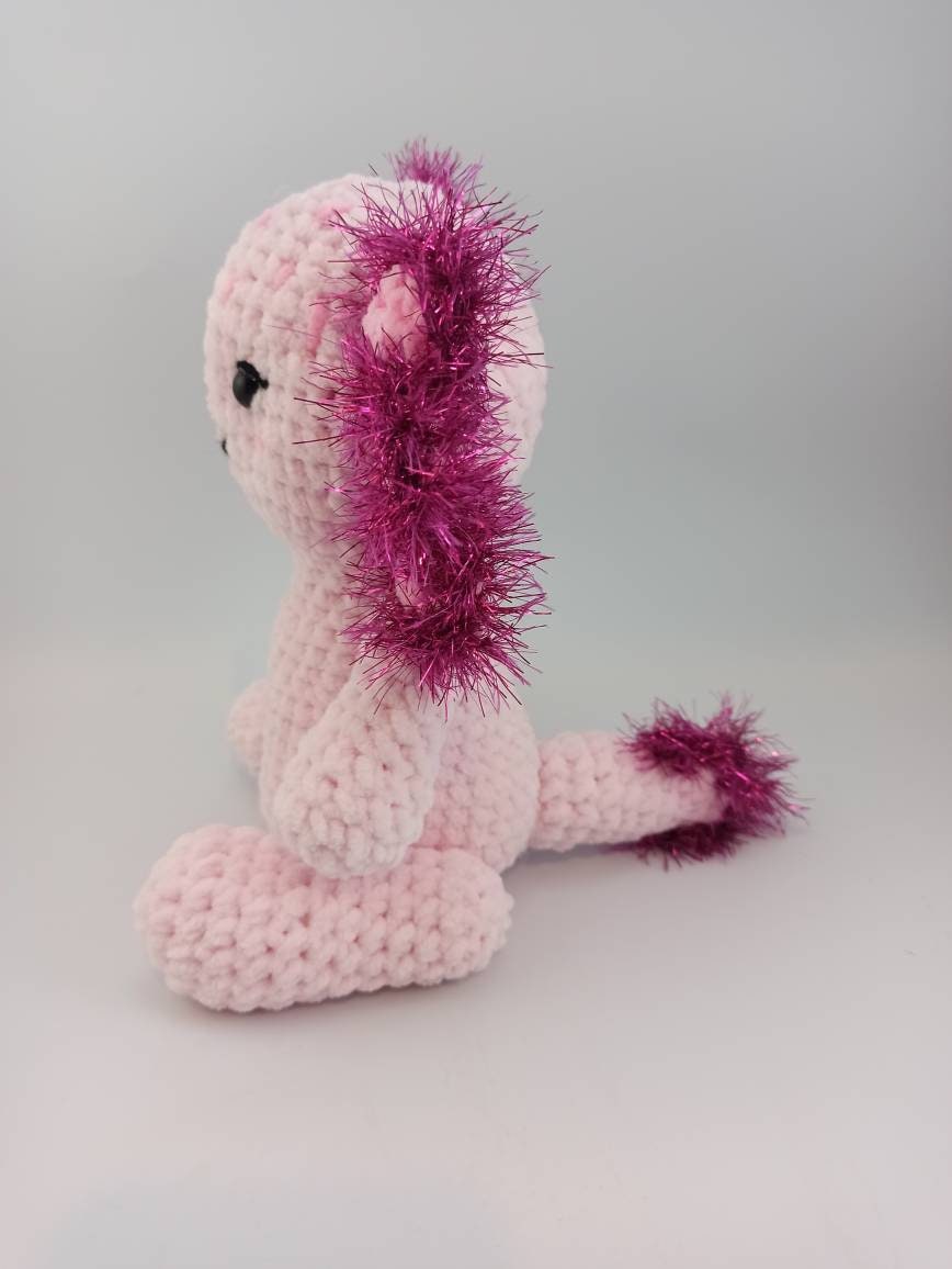 Cuddly axolotl, soft toy, crochet stuffed animal, plushies,