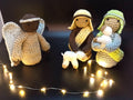 Shepherds and angel nativity set first christmas decor decorations holiday festive season