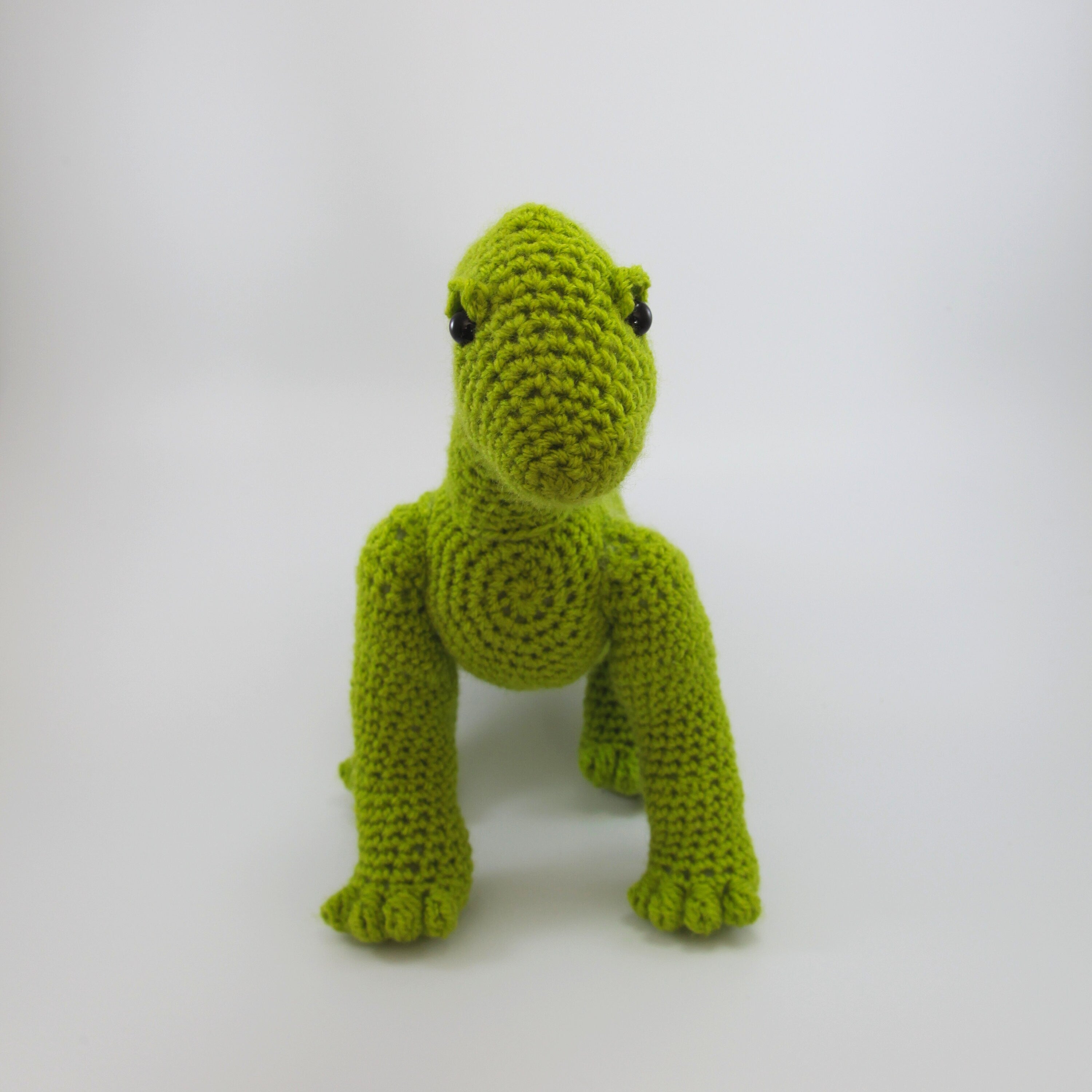 Crochet Brachiosaurus Plush: Green Dinosaur Stuffed Toy