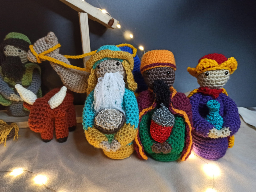 Crochet Nativity Set: Mary, Joseph, Jesus, Wise Men, Shepherds
