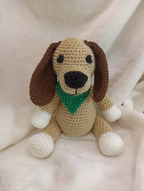 Crochet Dog Plush Toy: Handmade Stuffed Puppy Gift
