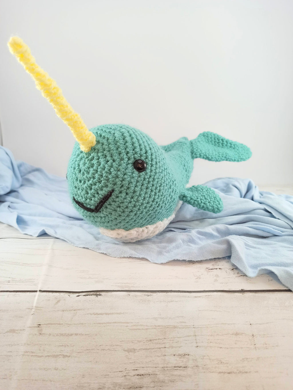 Crochet Narwhal Plush: Handmade Stuffed Sea Creature Toy