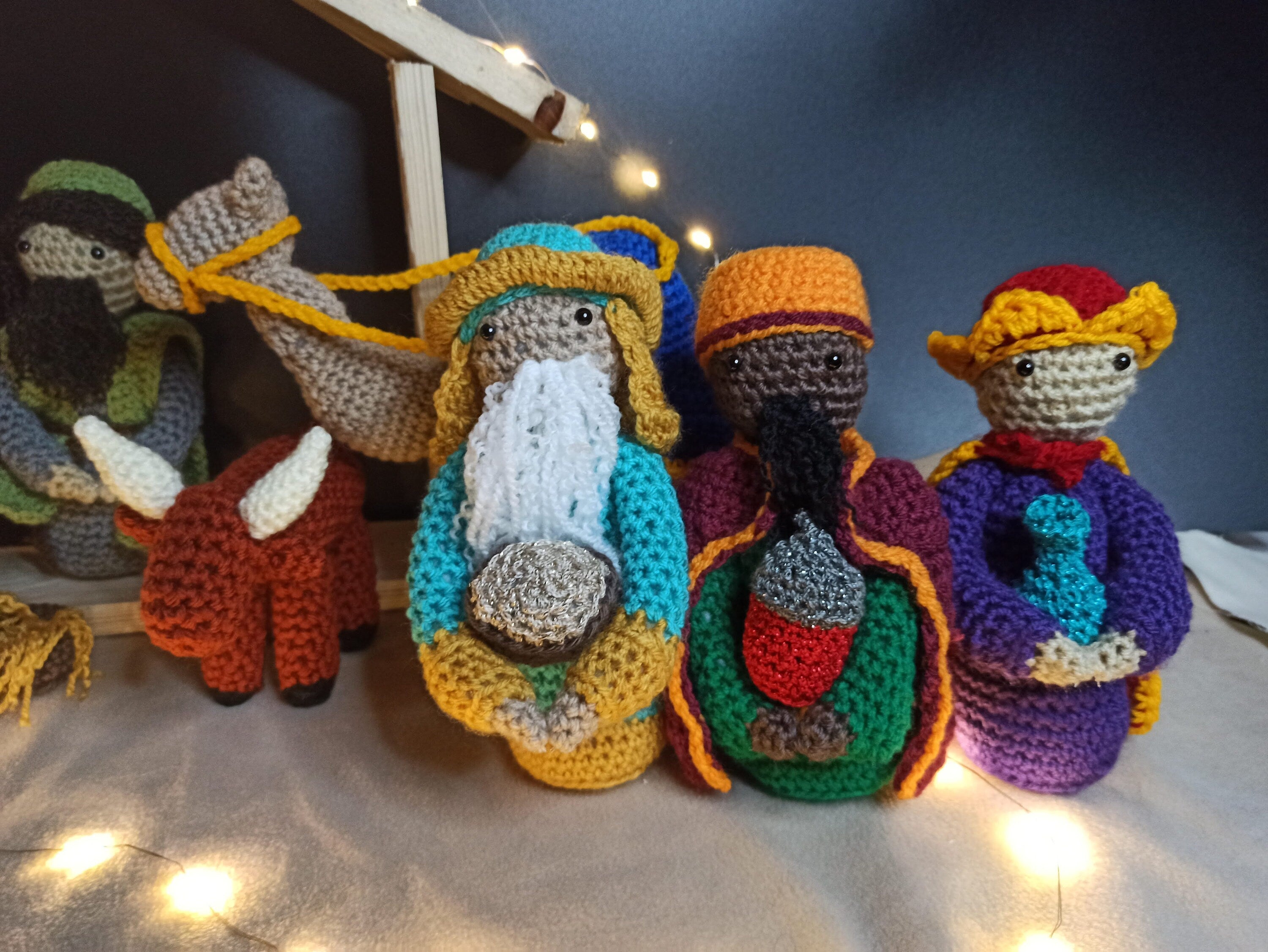 Crochet Nativity Set: Handmade Three Wise Men Christmas Decor