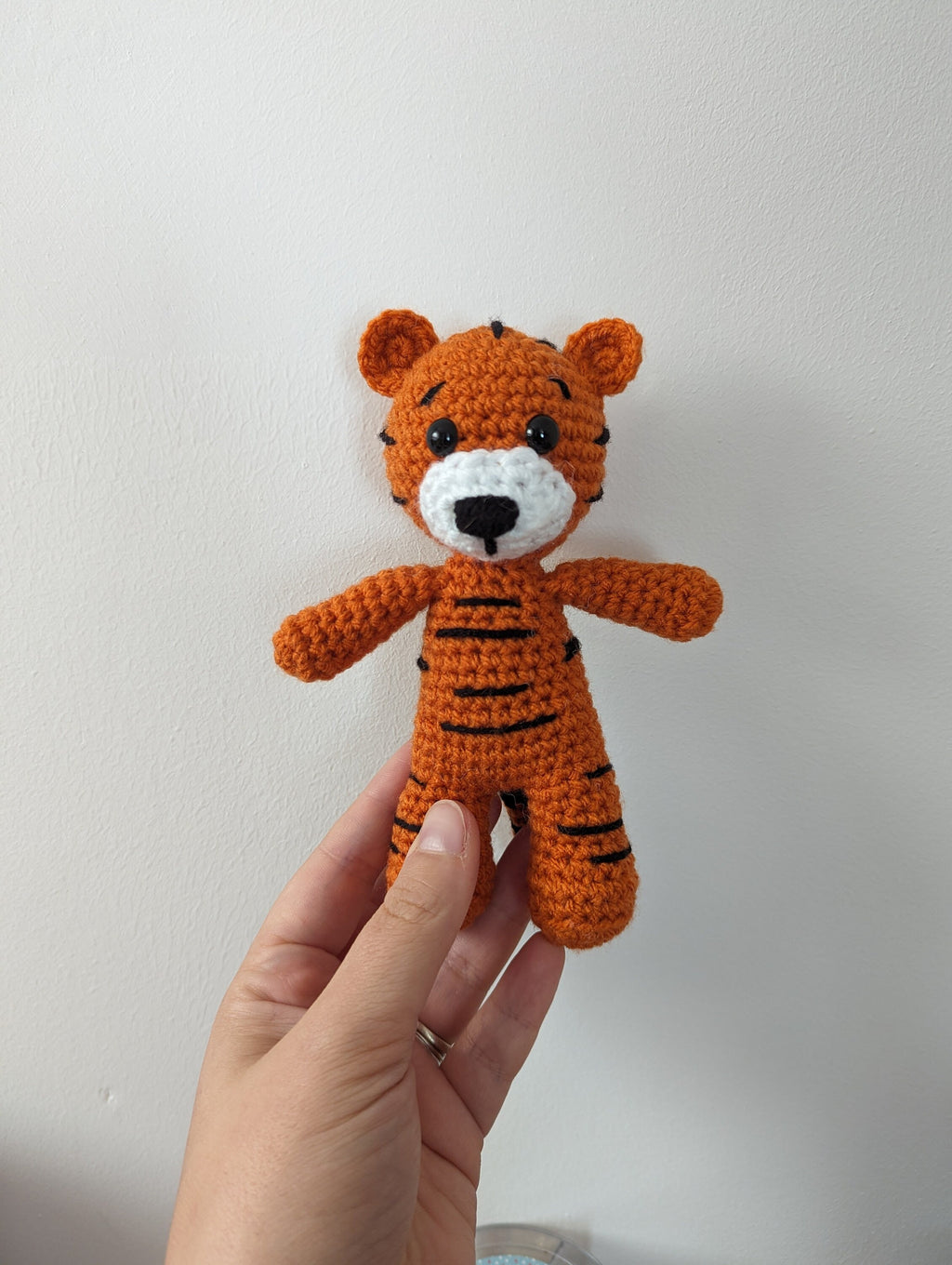 Crochet Tiger Plush Toy: Handmade Acrylic Cuddly Softie