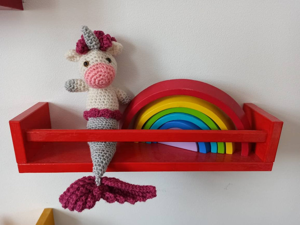Mermacorn - Mermaid Unicorn- Small cuddly soft crochet toy, plushies, softies, plush