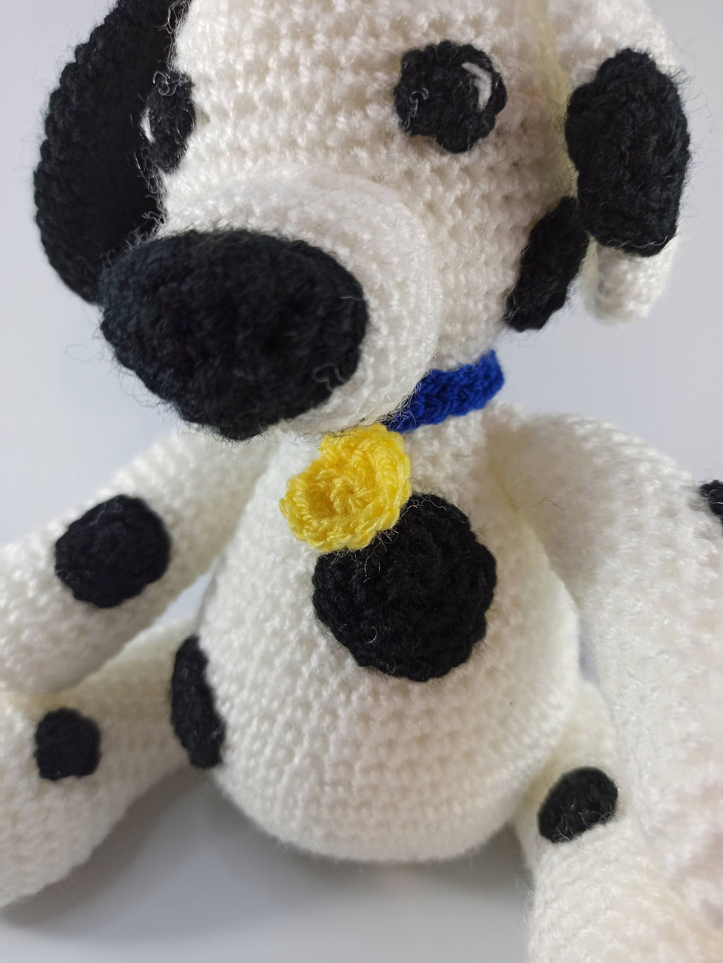 Crochet Dalmation soft toy, dog cuddly toy, stuffed animal, plush gift