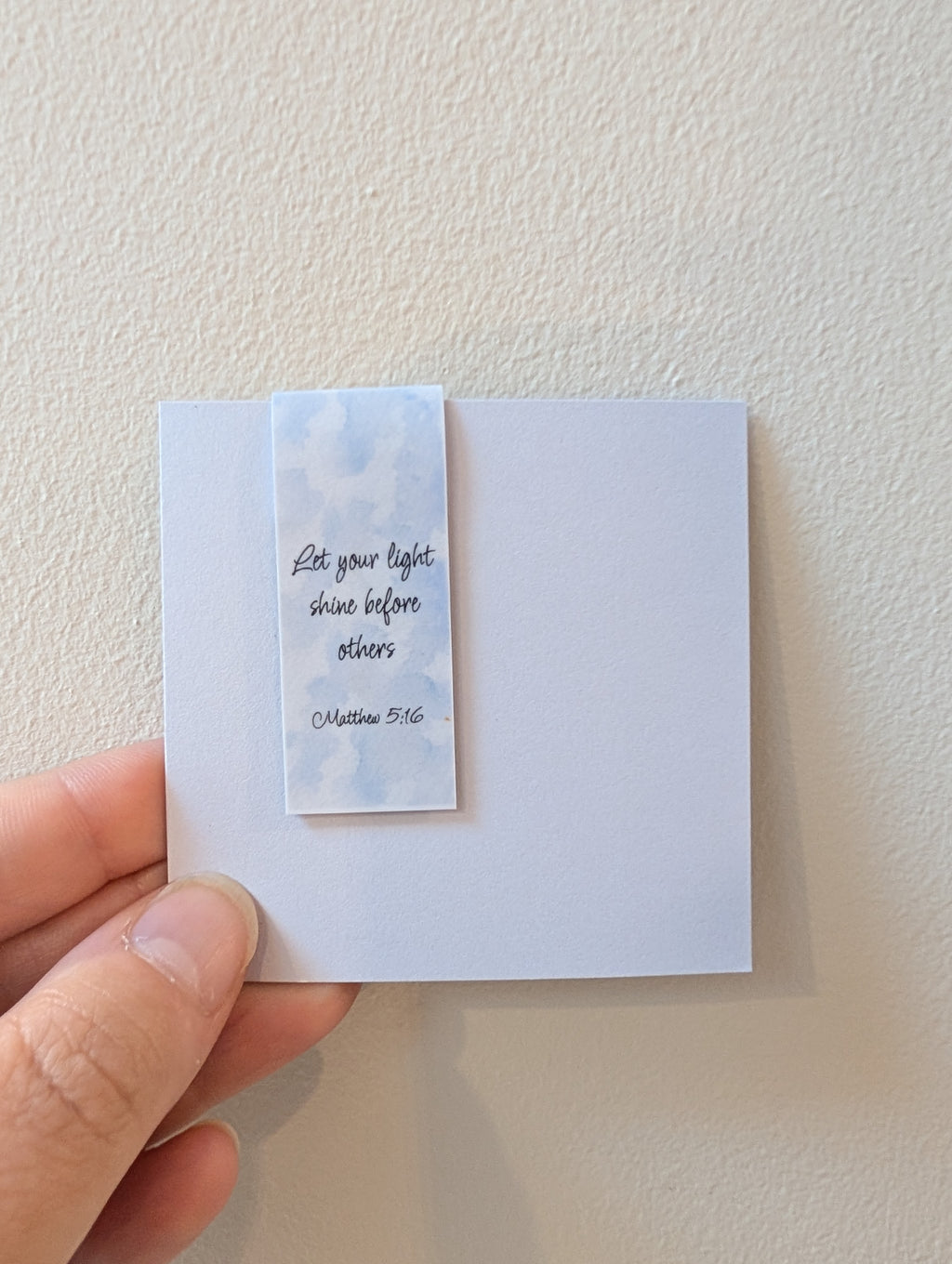 Lighthouse magnetic bookmark with bible verse on the back