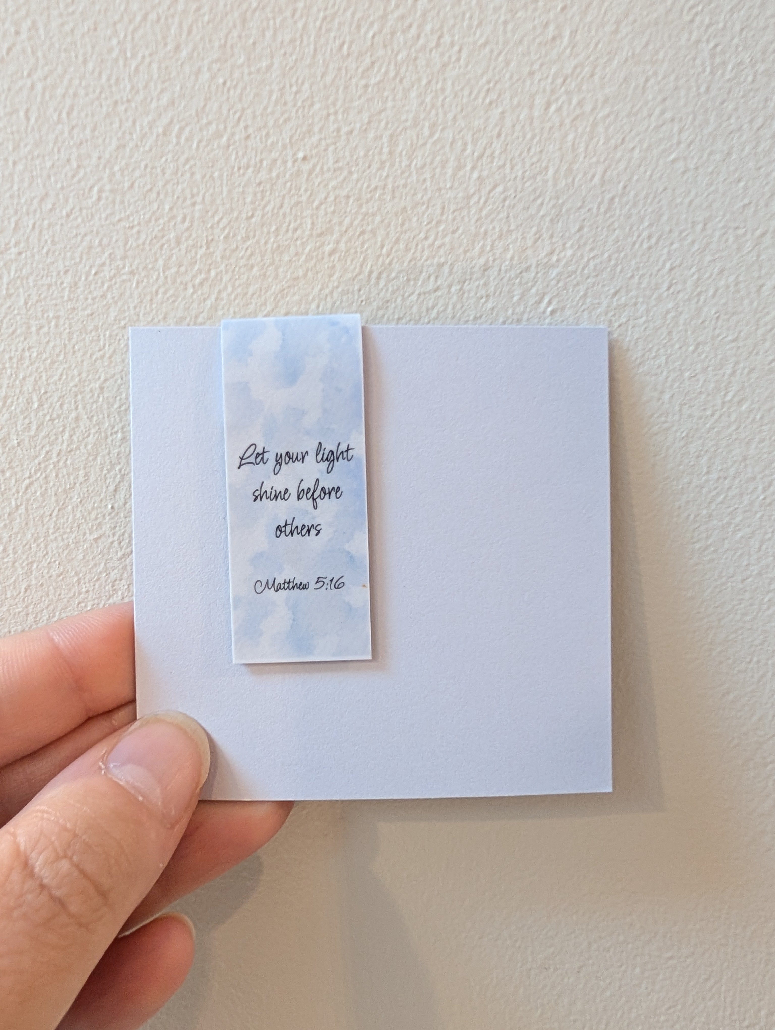 Lighthouse magnetic bookmark with bible verse on the back