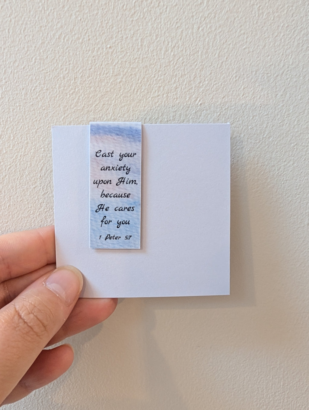 Boat seascape magnetic bookmark, hand painted watercolour design