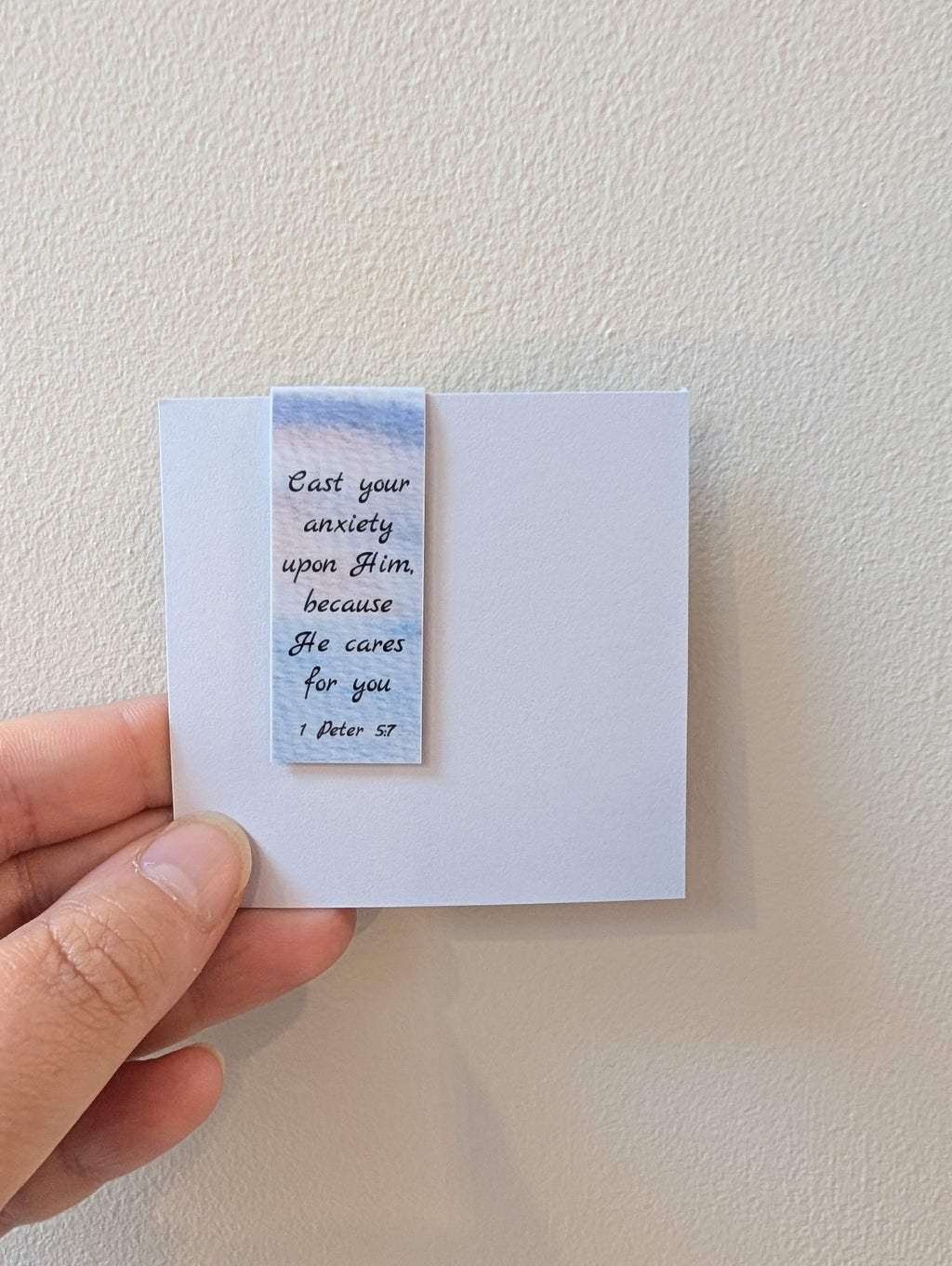 Boat seascape magnetic bookmark, hand painted watercolour design