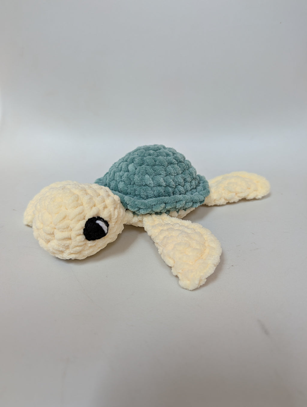 Cuddly turtle soft toy, crocheted and handmade in UK
