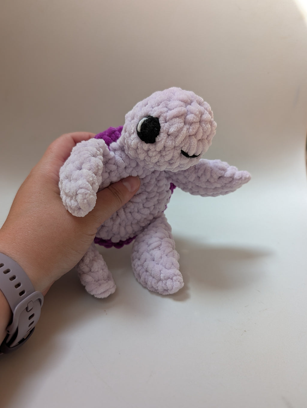 Cuddly turtle soft toy, crocheted and handmade in UK