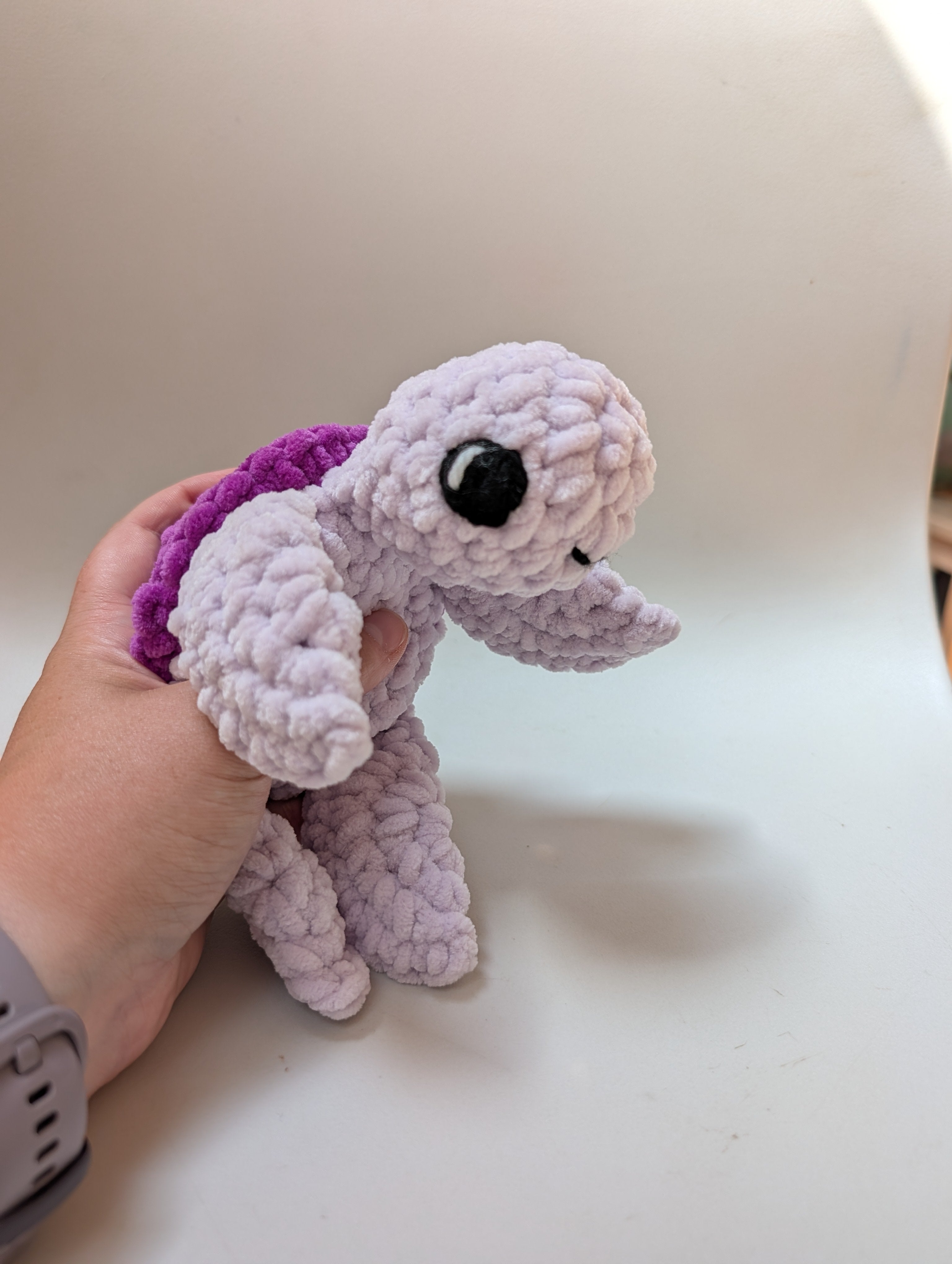 Cuddly turtle soft toy, crocheted and handmade in UK