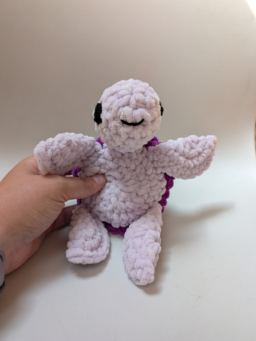 Cuddly turtle soft toy, crocheted and handmade in UK