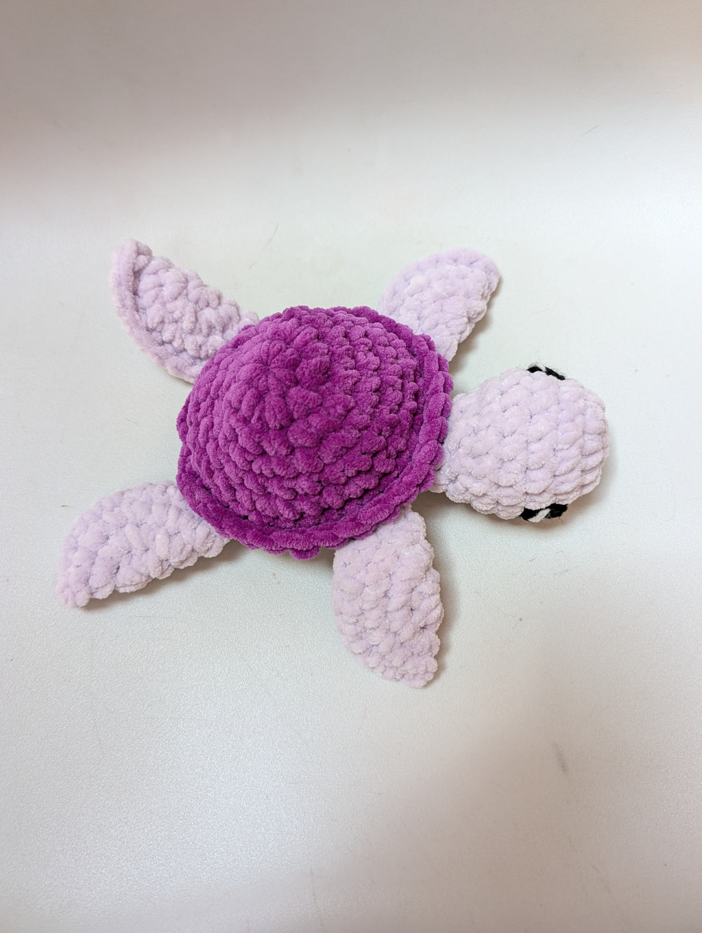 Cuddly turtle soft toy, crocheted and handmade in UK