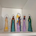 Nativity Lace Screen decoration, machine embroidered freestanding lace