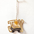 Hanging Joy lace Christmas decoration, freestanding Christian decor