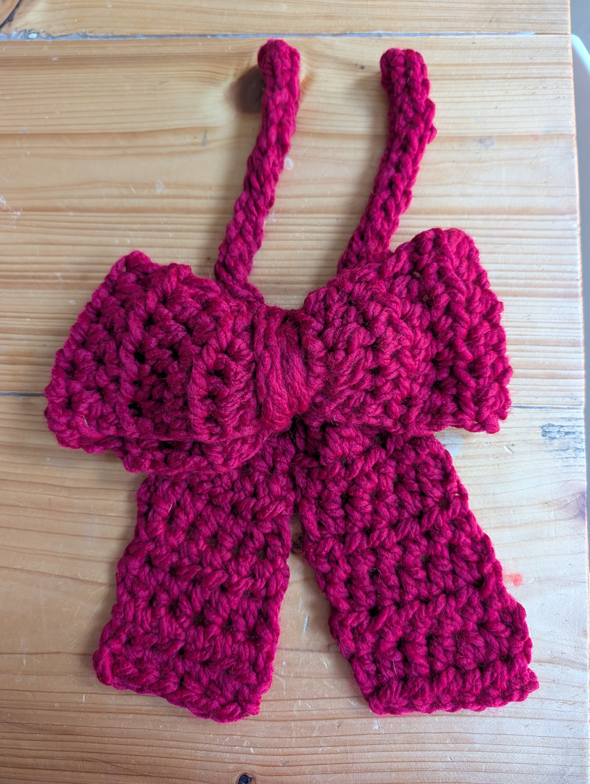 Chunky Crochet Tie-On Bow, Multiway Hanging Chair Back Bow,
