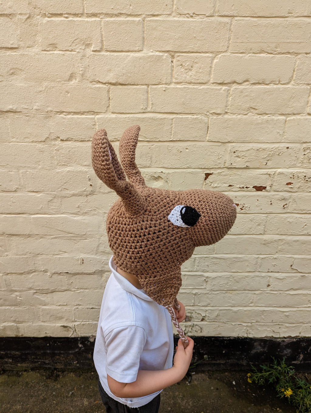 Crochet Hare rabbit hat, winter novelty hat, newborn, child, toddler, adult sizes