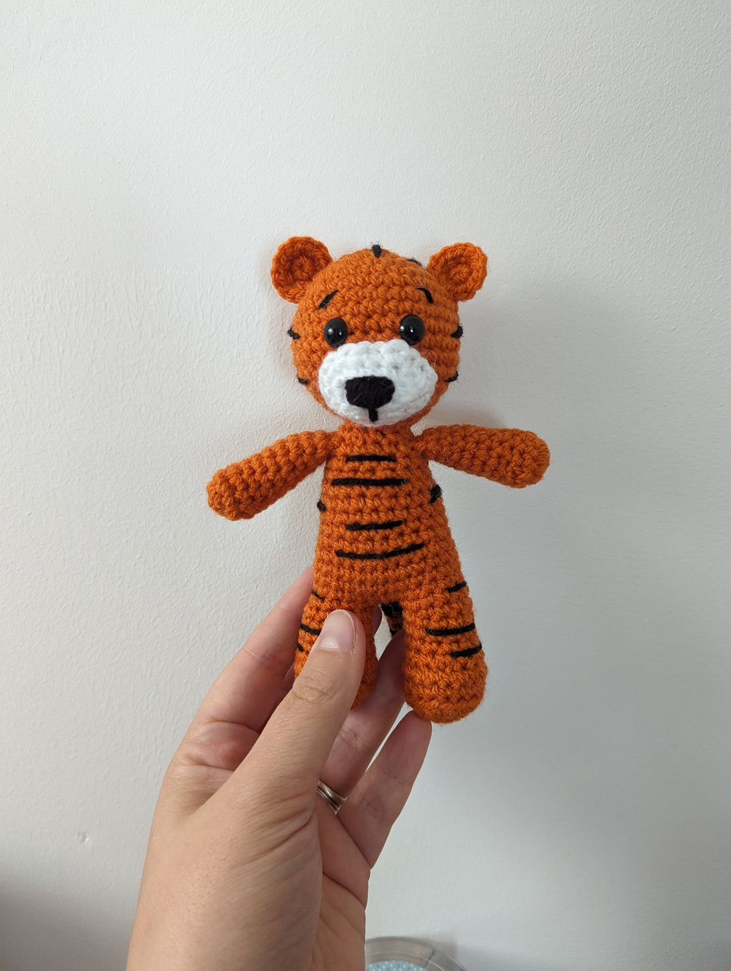 Crochet Tiger Plush Toy: Handmade Acrylic Cuddly Softie