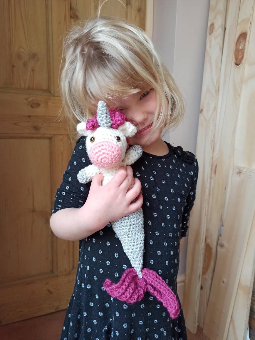 Mermacorn - Mermaid Unicorn- Small cuddly soft crochet toy, plushies, softies, plush