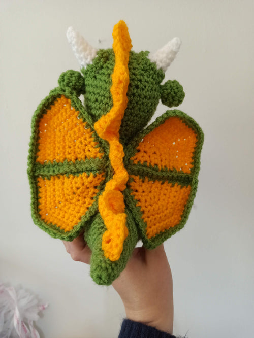 Crochet Dragon Plushie: Handmade Acrylic Yarn Stuffed Animal