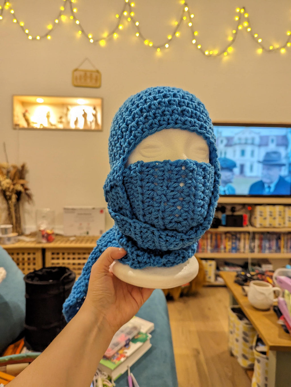 Ninja hat, winter novelty crochet hat, toddler, child and adult size