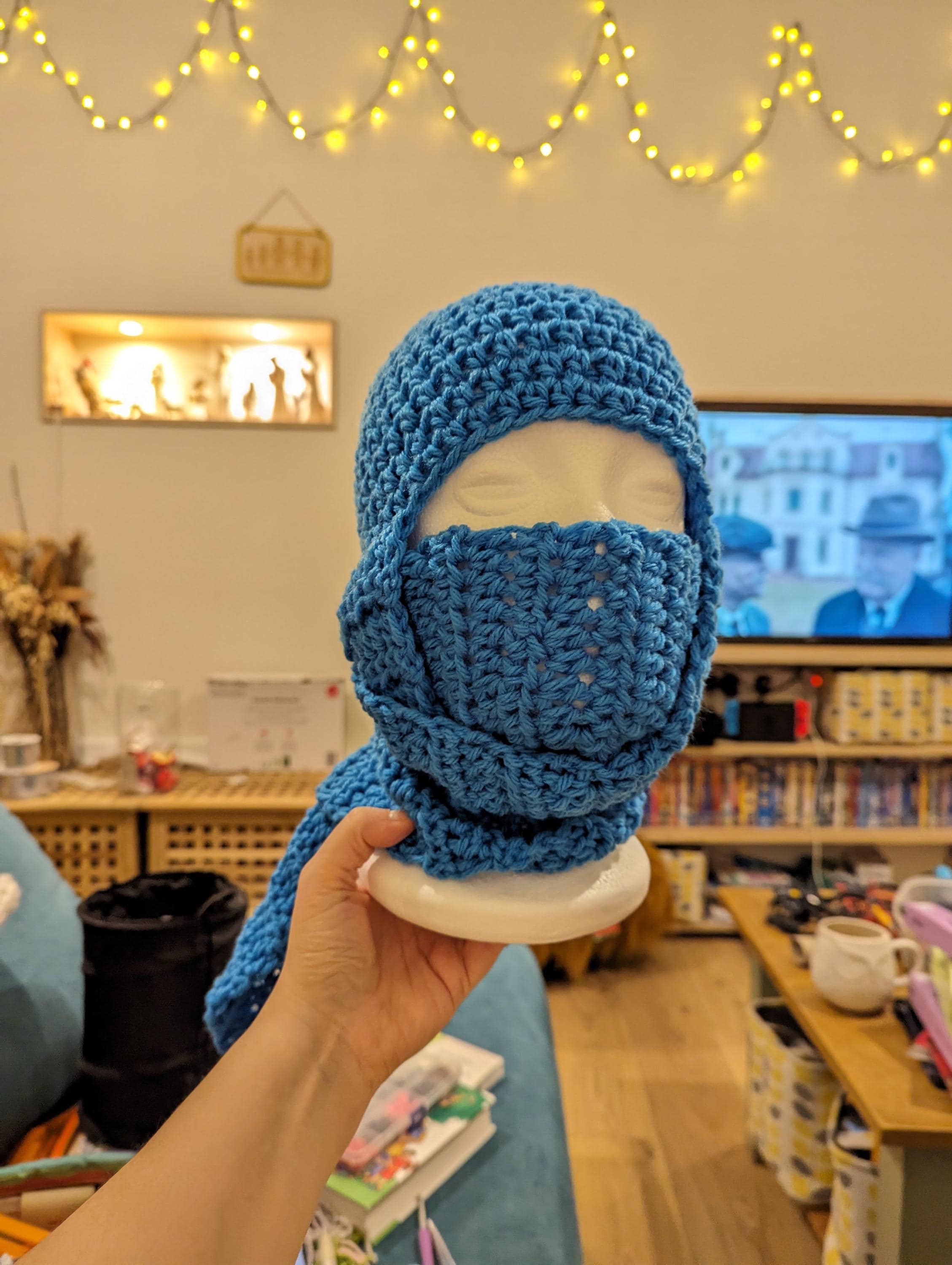 Ninja hat, winter novelty crochet hat, toddler, child and adult size