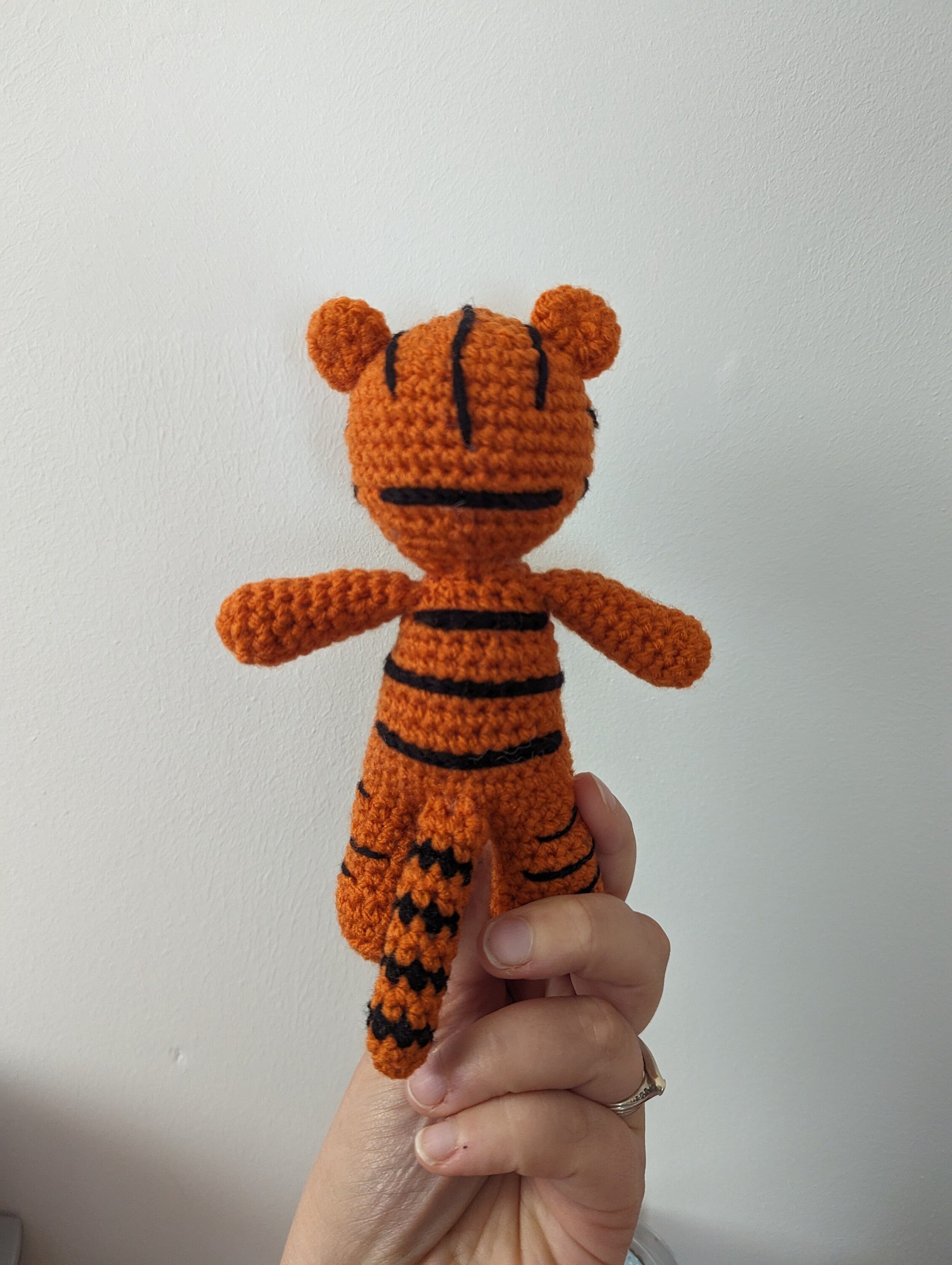 Crochet Tiger Plush Toy: Handmade Acrylic Cuddly Softie