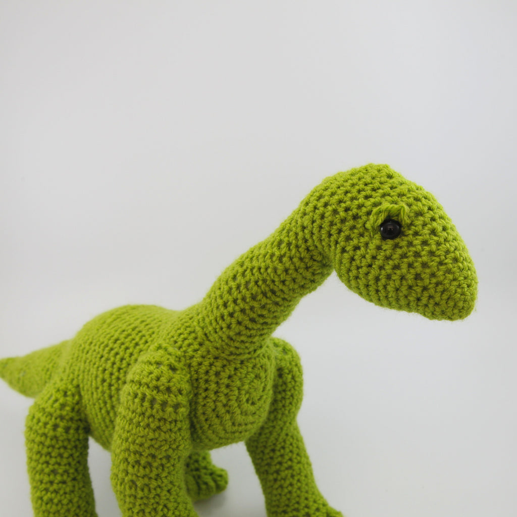 Crochet Brachiosaurus Plush: Green Dinosaur Stuffed Toy