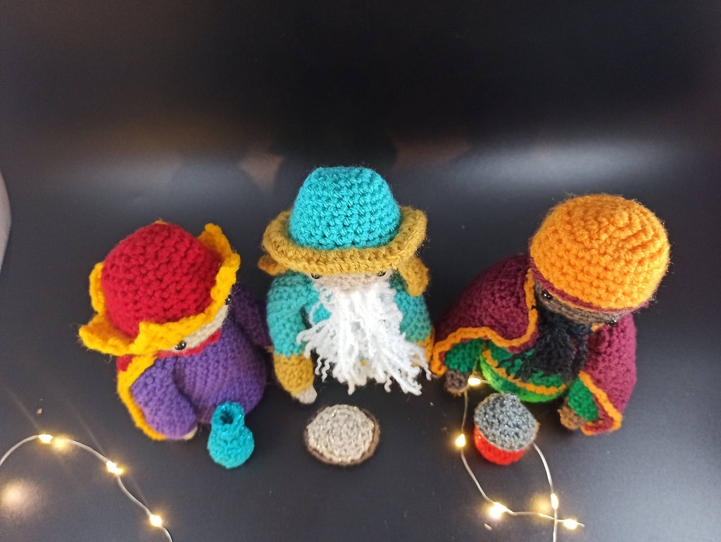 Crochet Nativity Set: Handmade Three Wise Men Christmas Decor
