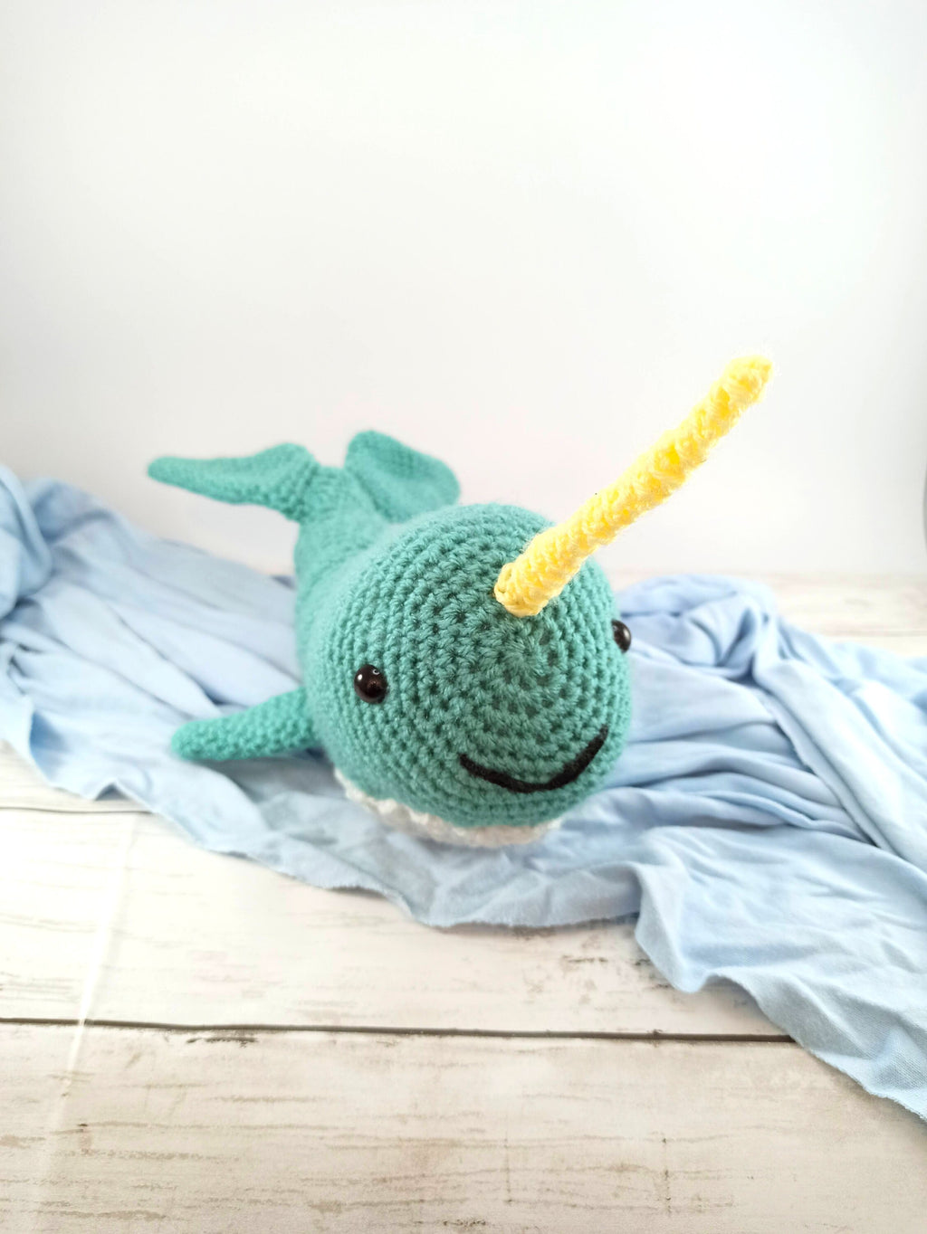 Crochet Narwhal Plush: Handmade Stuffed Sea Creature Toy