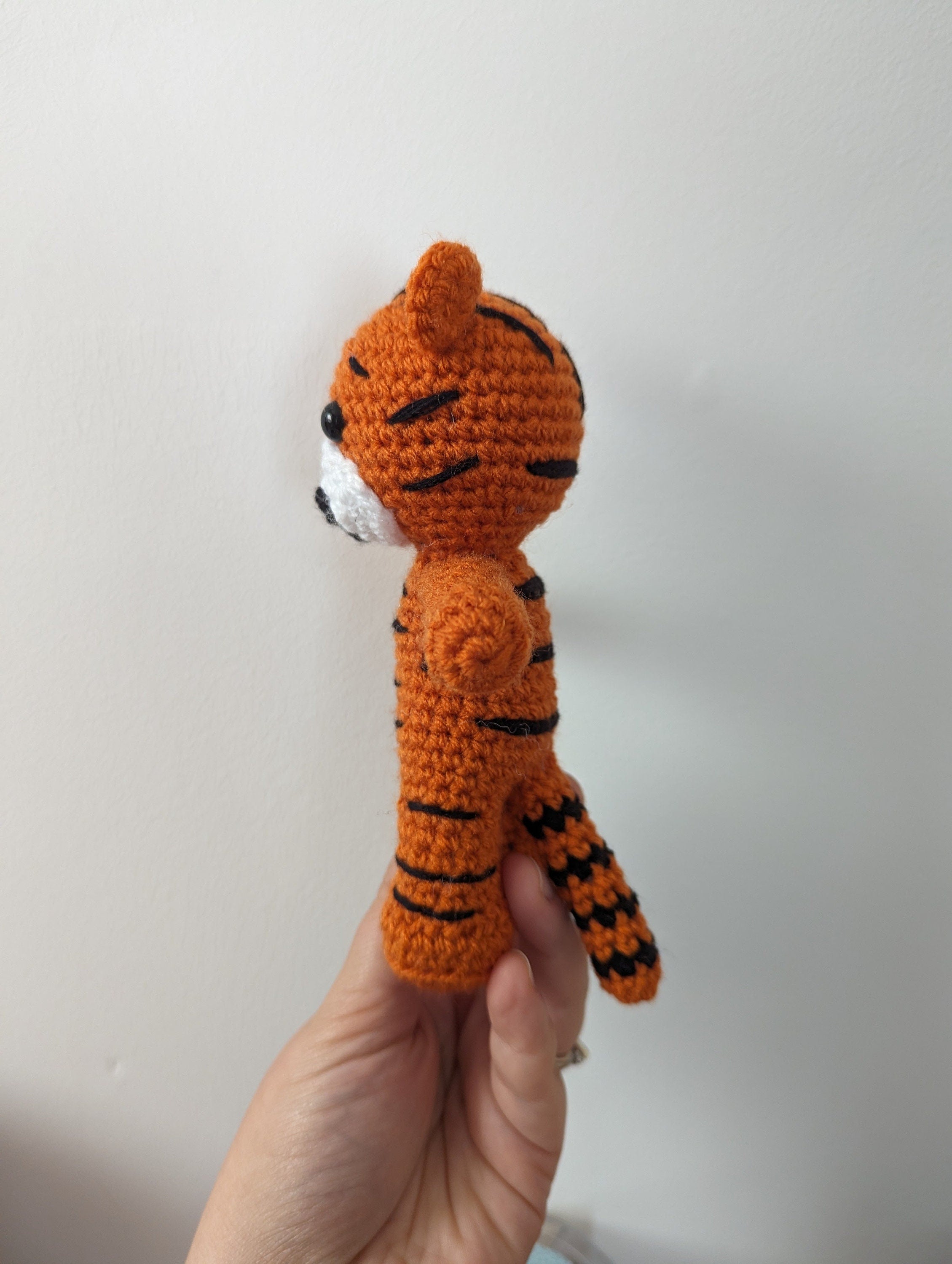 Crochet Tiger Plush Toy: Handmade Acrylic Cuddly Softie