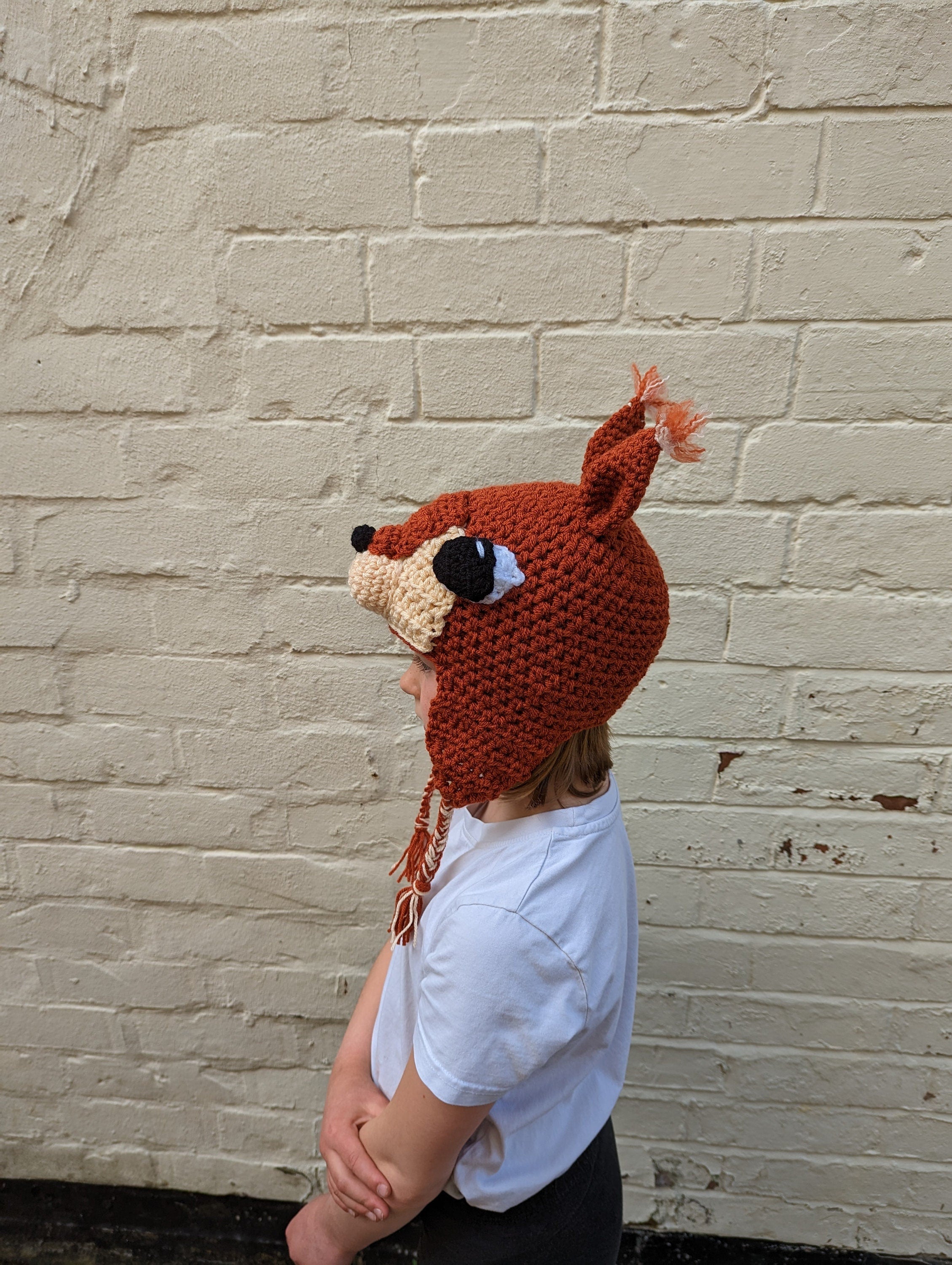 Crochet squirrel hat, winter novelty hat, newborn, child, toddler, adult sizes